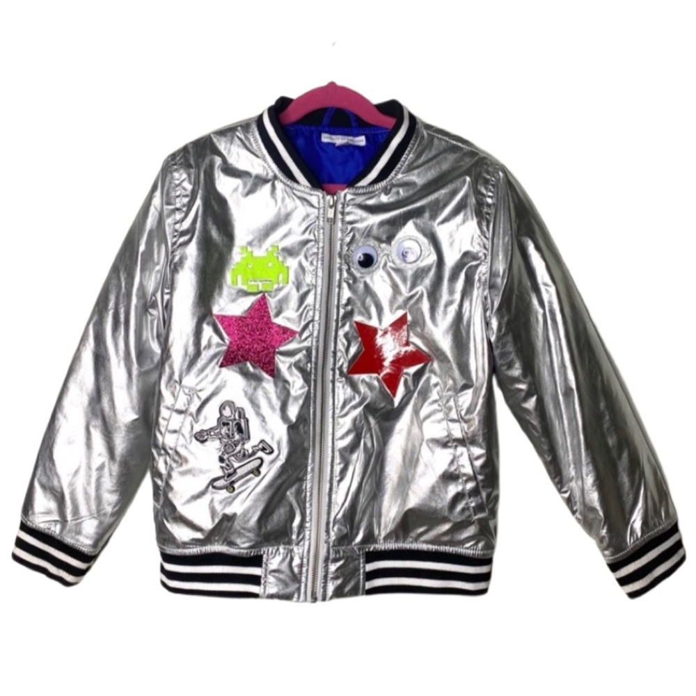 Rockets of Awesome Silver Junior Bomber Jacket 8 - Picture 2 of 9